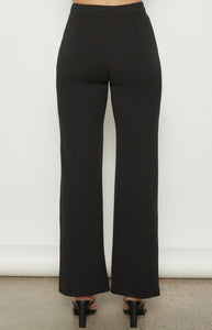 KARAH STRAIGHT LEG PANTS - Black