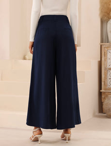 MARIANA WIDE LEG PANTS - Navy