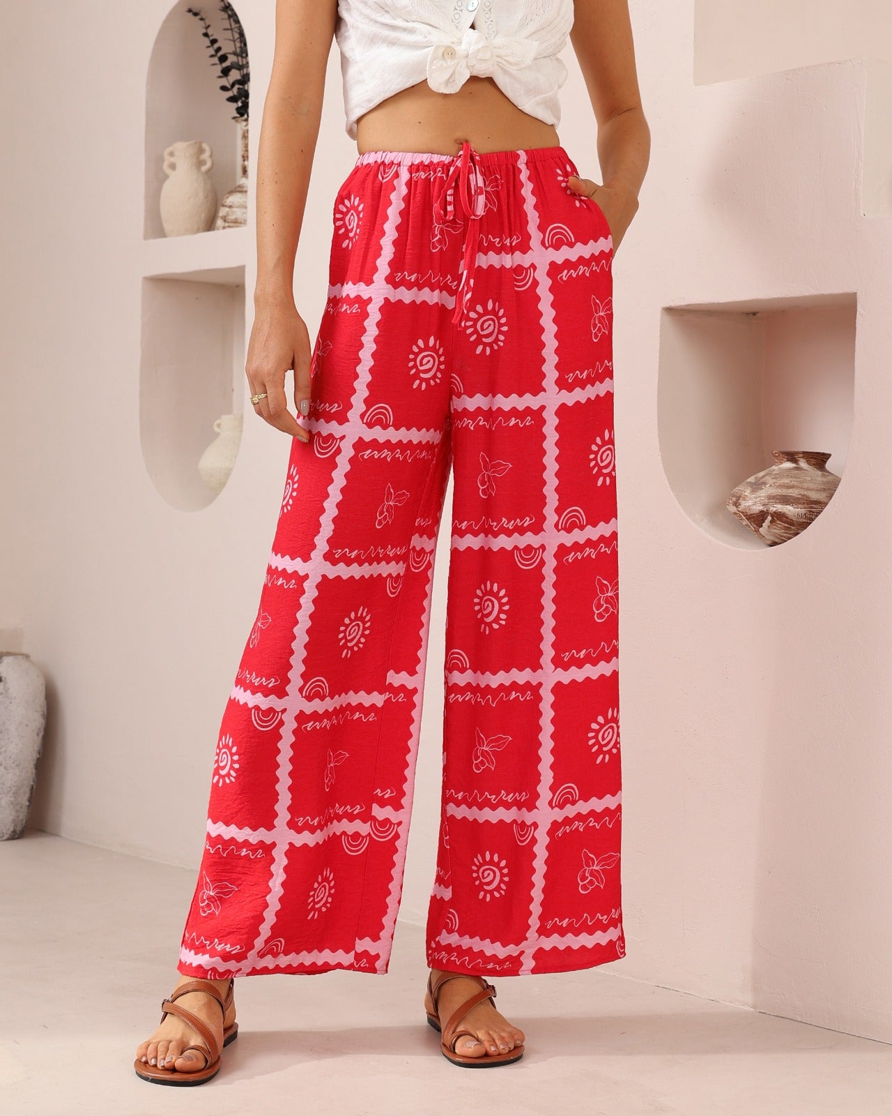 SOLSTICE PANT - Red