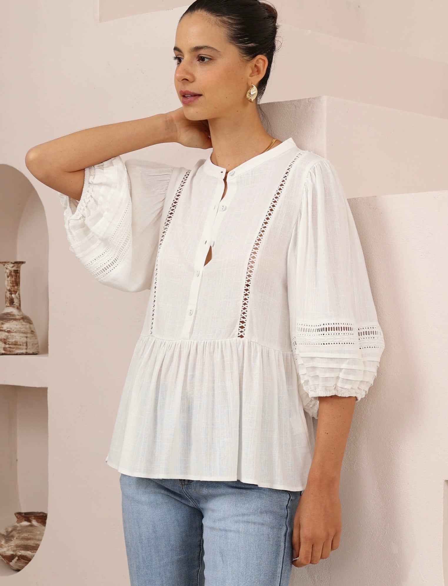 PALM COVE TOP - White