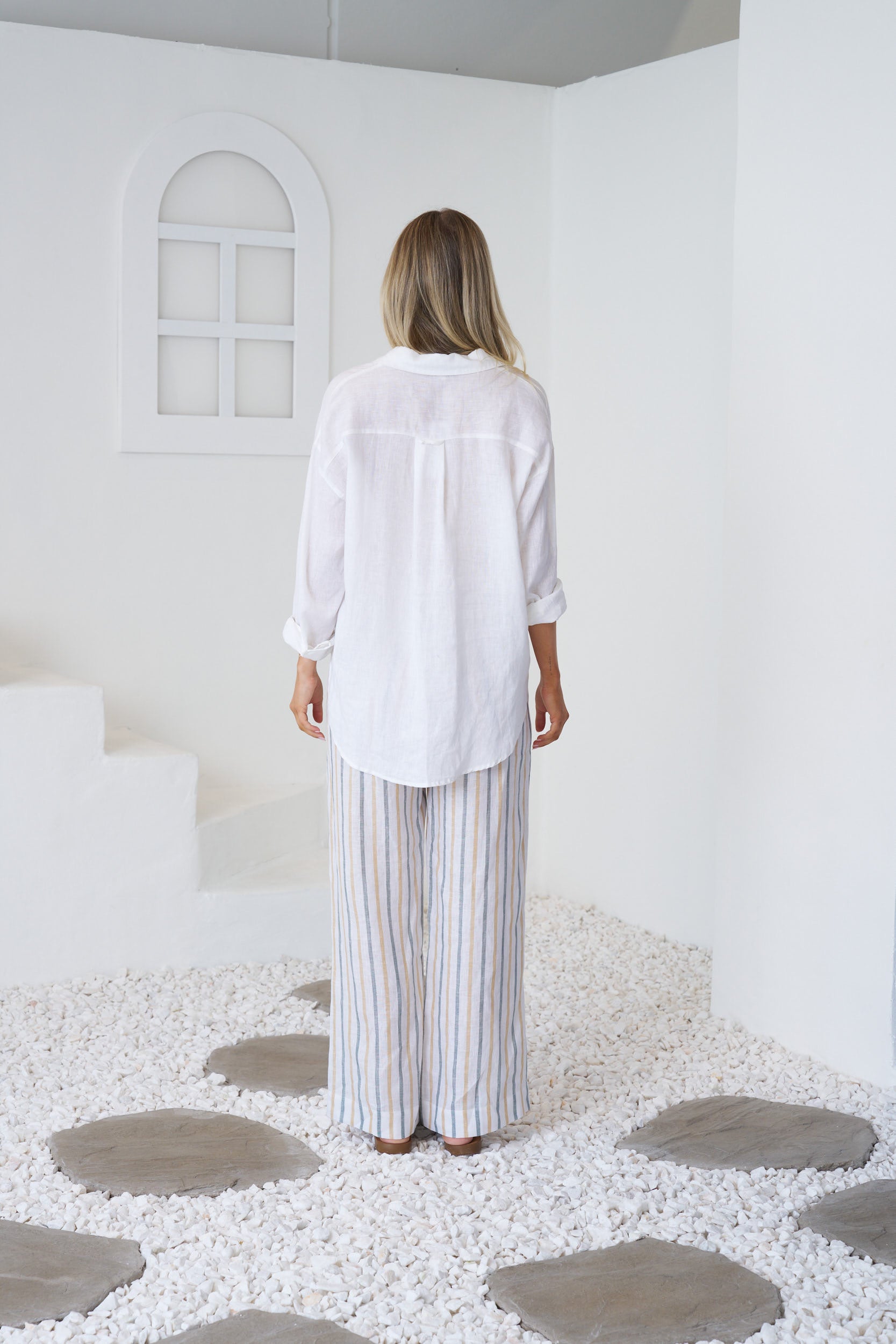 JESSICA LINEN SHIRT - White