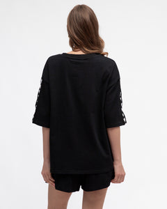 PETRA HEART T-SHIRT - Black
