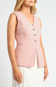 KALI TWEED VEST - Pink