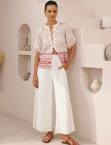 CALIFORNIA TOP - white red