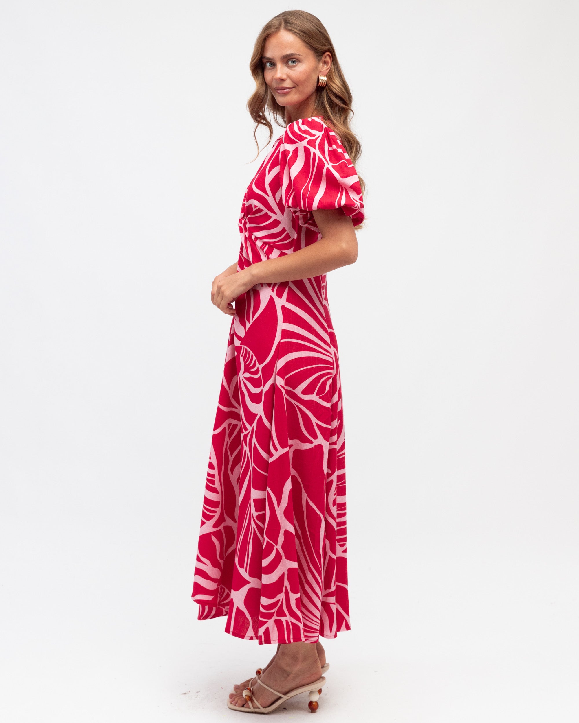 NATALIA DRESS - Red/pink