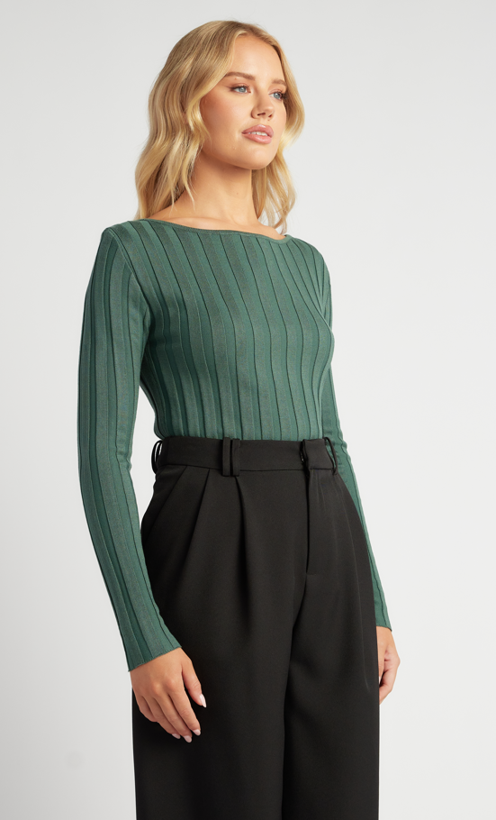 FRANCIS KNIT TOP - GREEN