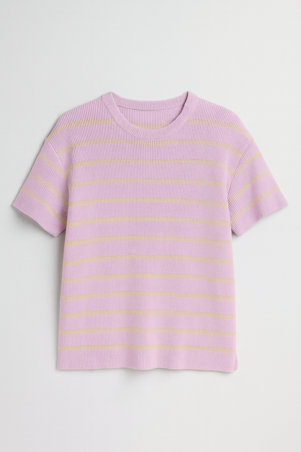 TAYLOR STRIPE KNIT TEE - Lilac & lemon