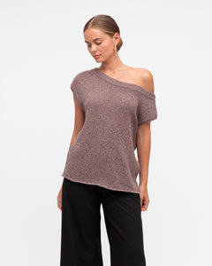 BRODIE ASYM TOP - Chocolate