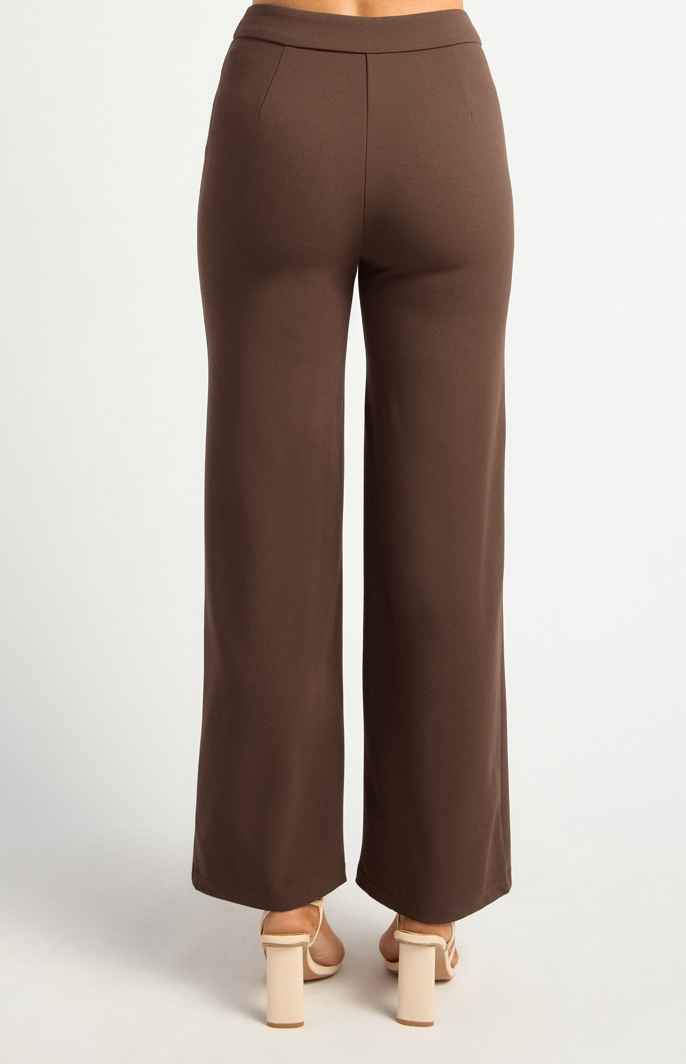 KARAH STRAIGHT LEG PANTS - Chocolate