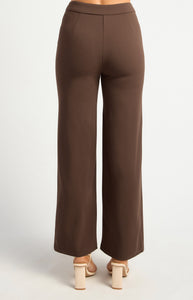 KARAH STRAIGHT LEG PANTS - Chocolate