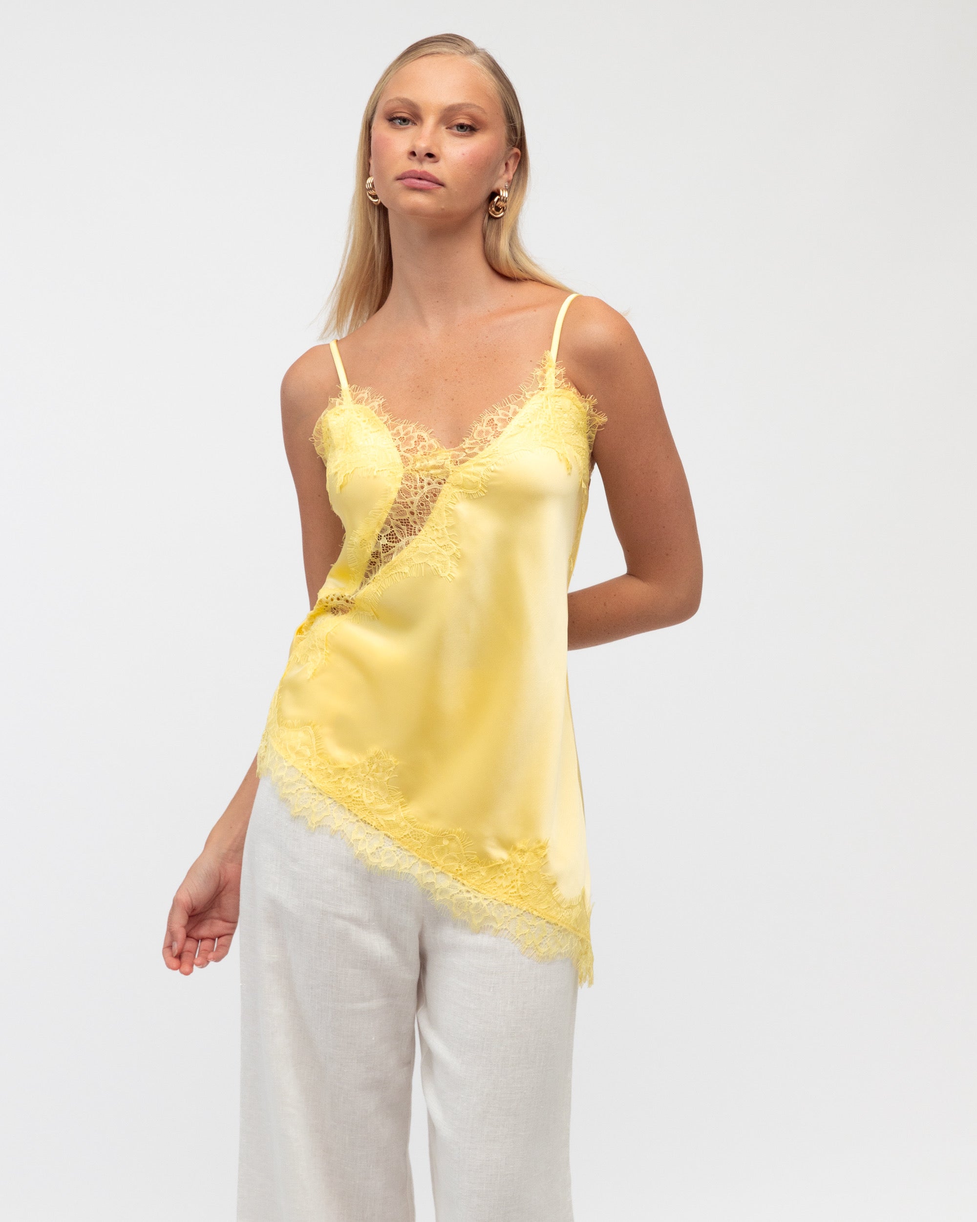 ASENYA LACE CAMI - Lemon