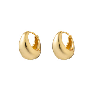 ROMA BOLD HUGGIE HOOPS - Gold