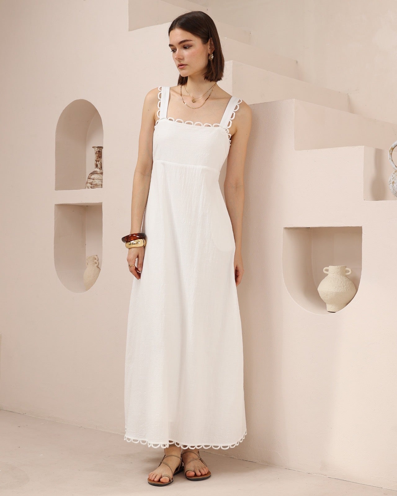 ISLA MAXI DRESS - White
