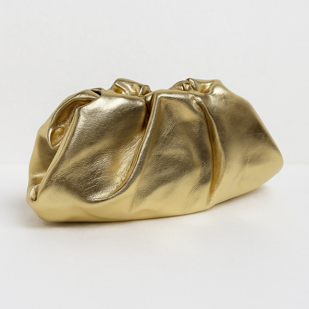 BILLINI KYLA CLUTCH - Gold Metallic Crinkle