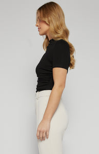 ELLISON JERSEY TOP - Black