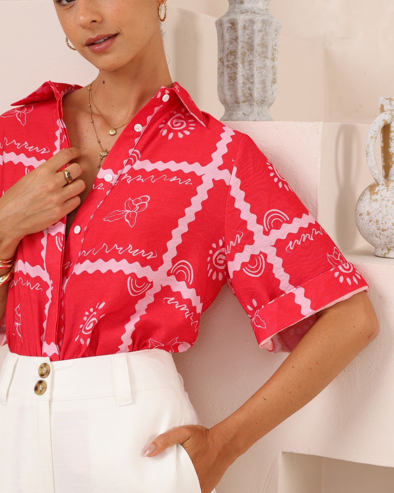 SOLSTICE SHIRT - Red