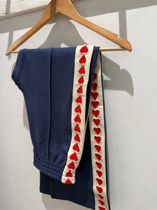 WITH LOVE ELEVATED TRACK PANTS - Blue