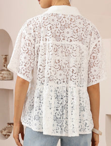 VICTORIA LACE TOP - White