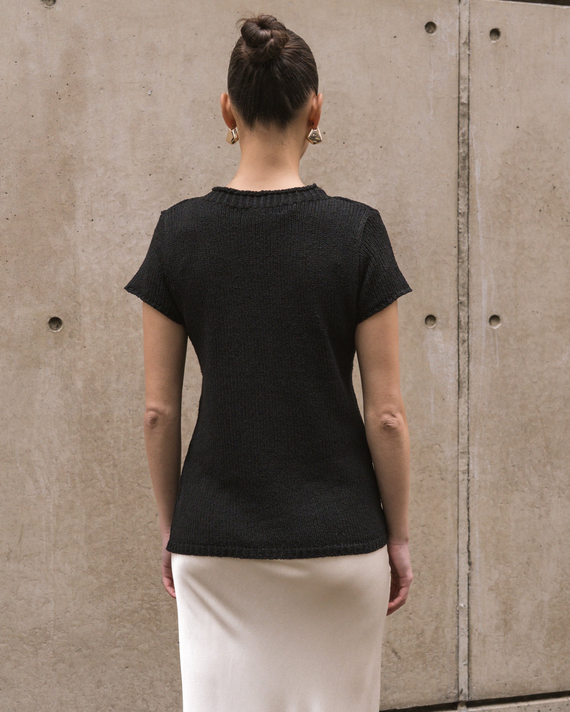 ELIZABETH KNIT TOP - Black
