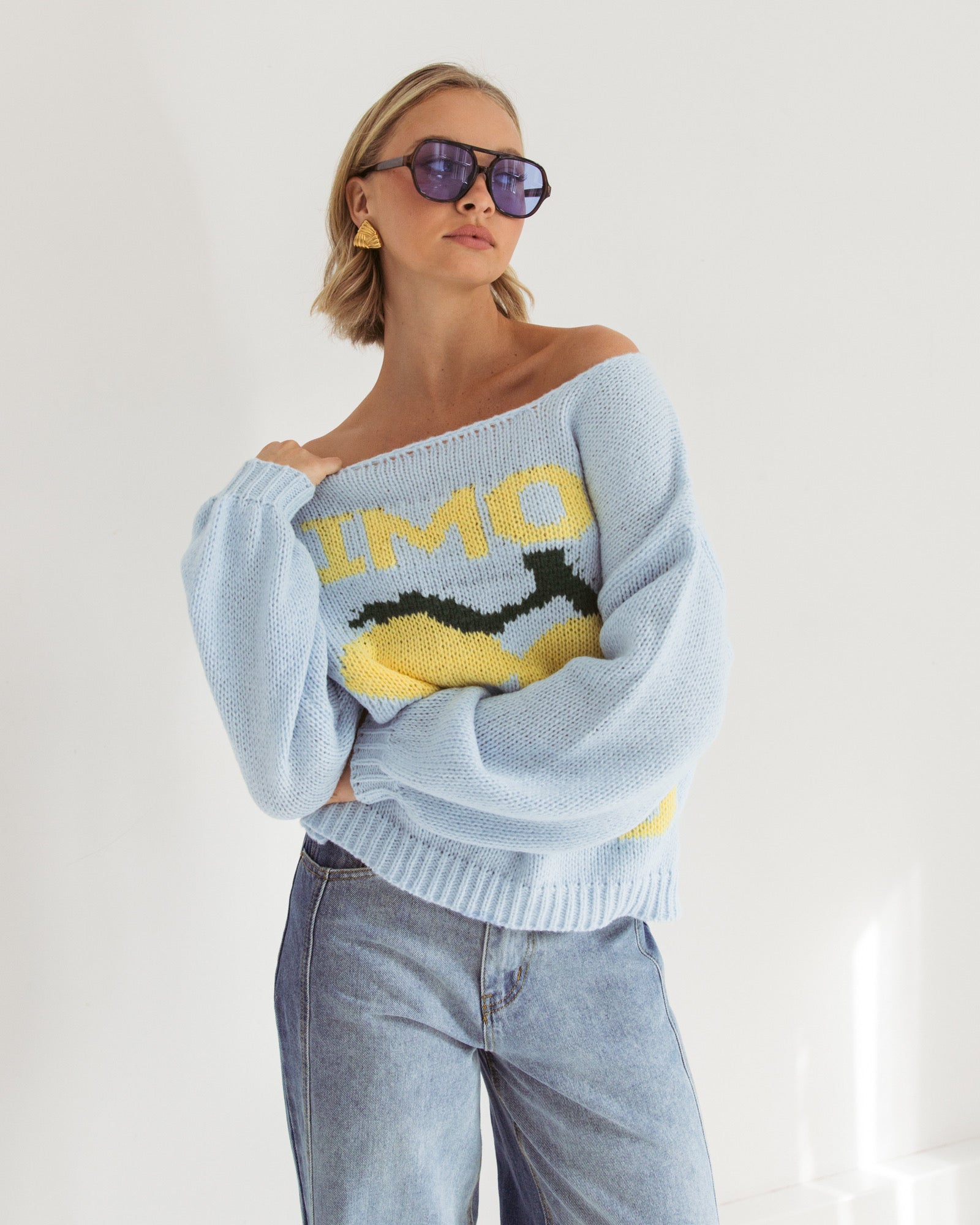 LIMONCELLO KNIT JUMPER- Blue