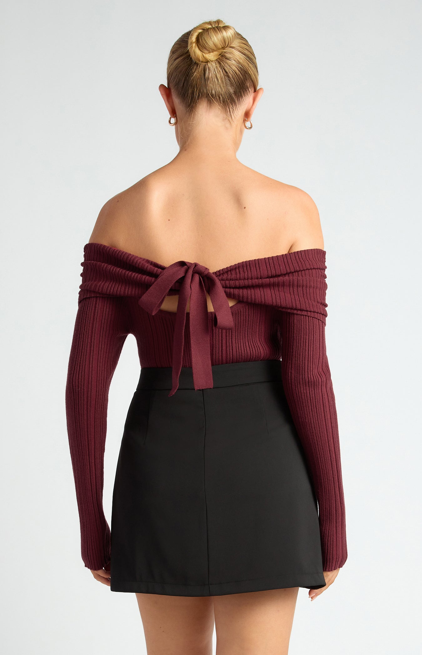 FRANKA KNIT TOP - Merlot