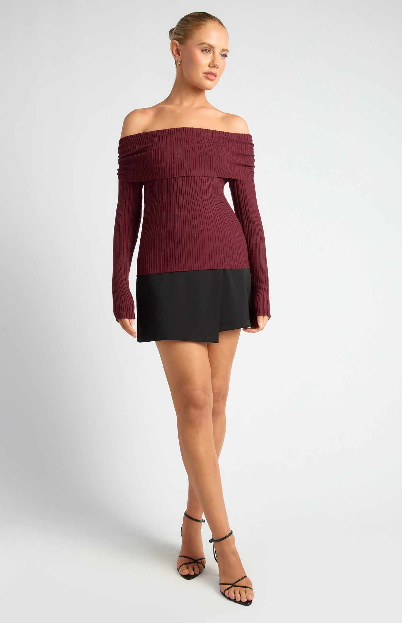 FRANKA KNIT TOP - Merlot
