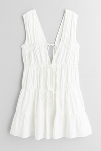 REESE TIERED MINI DRESS - White