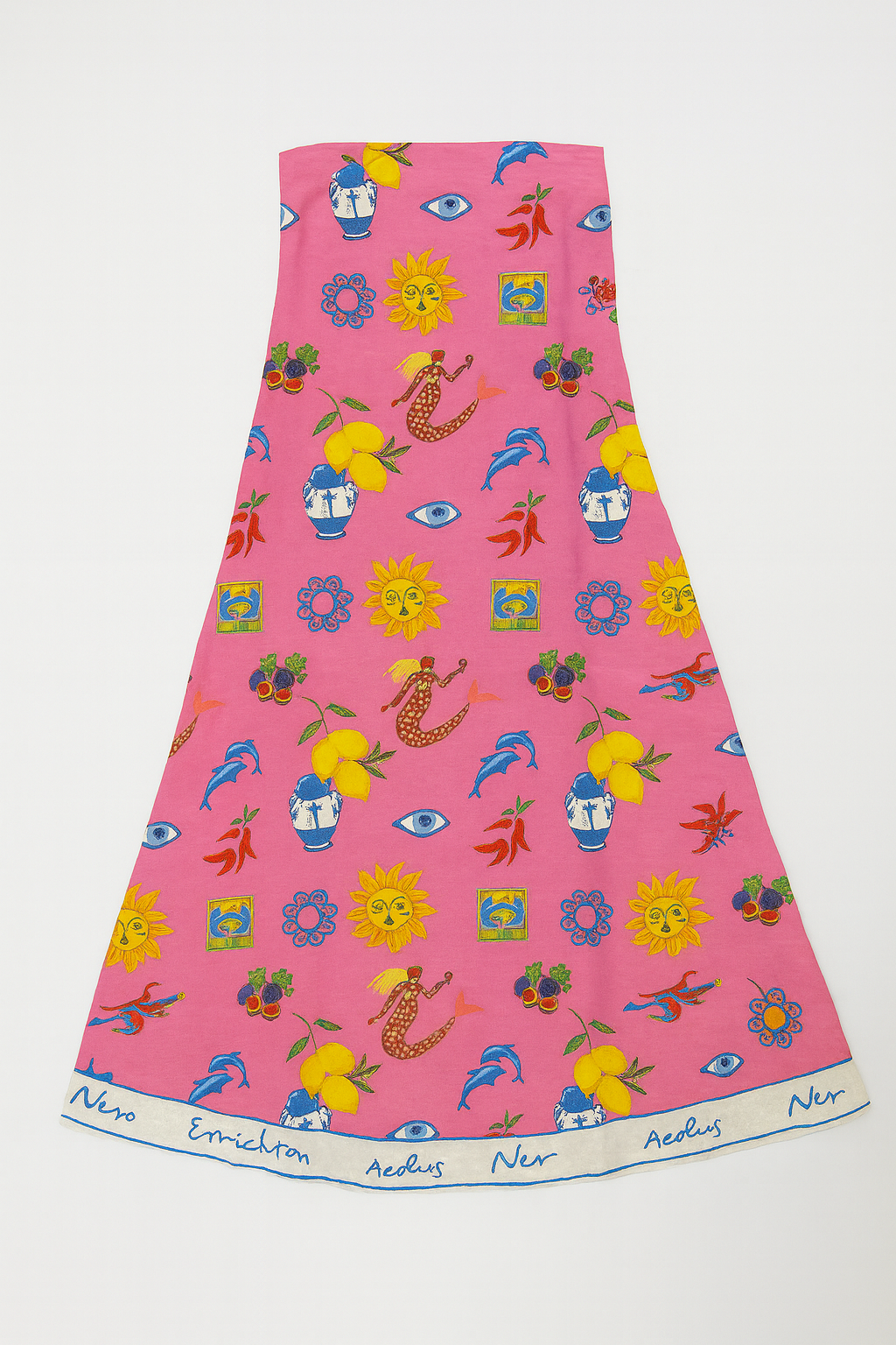 ISLANDS STRAPLESS MAXI DRESS - Pink