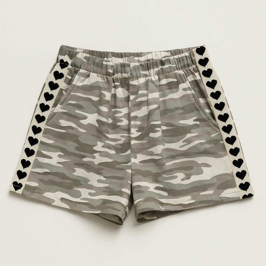 CAMO HEART SHORTS - By Frankie