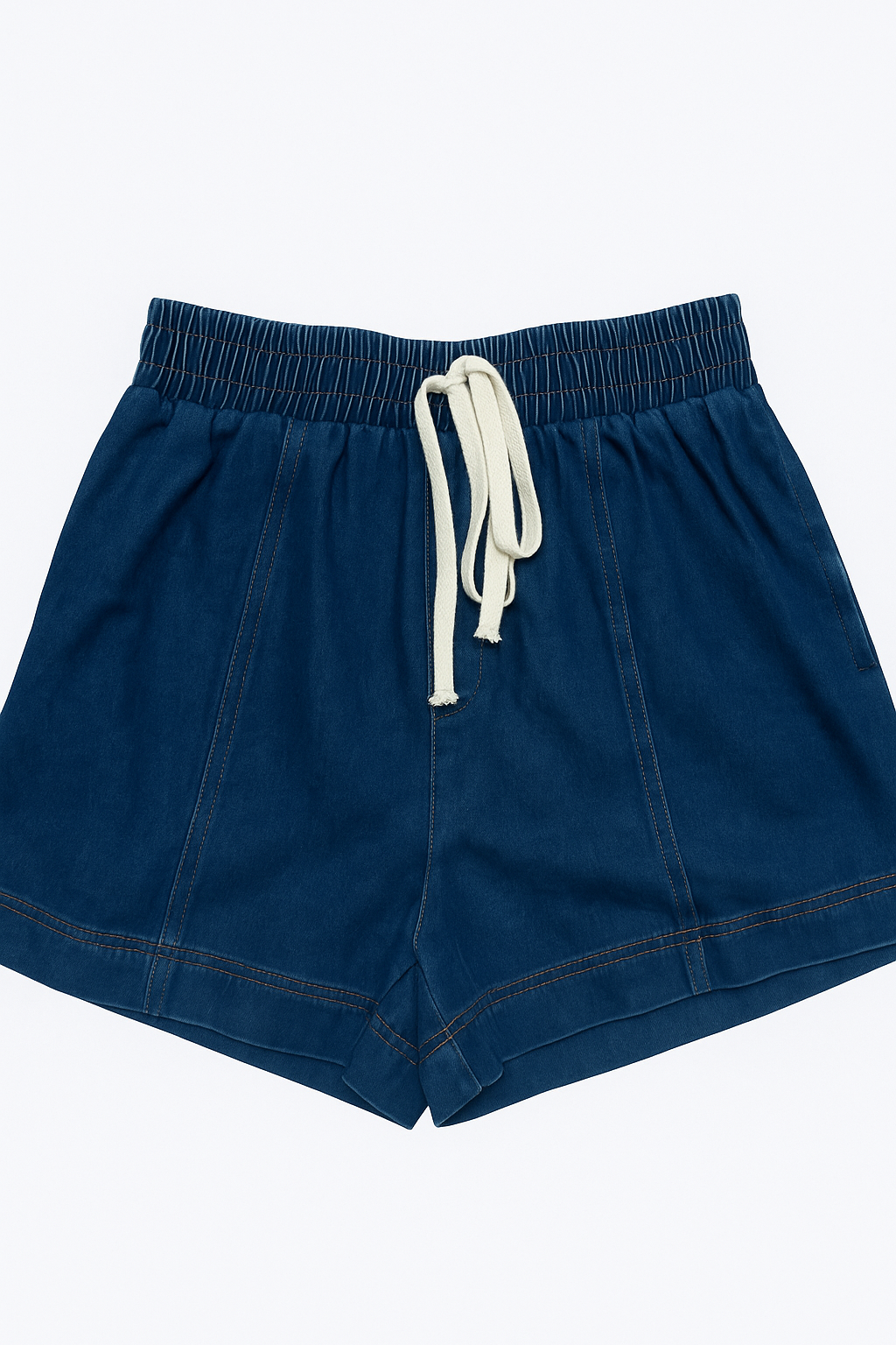 MILA DENIM SHORTS - Mid blue