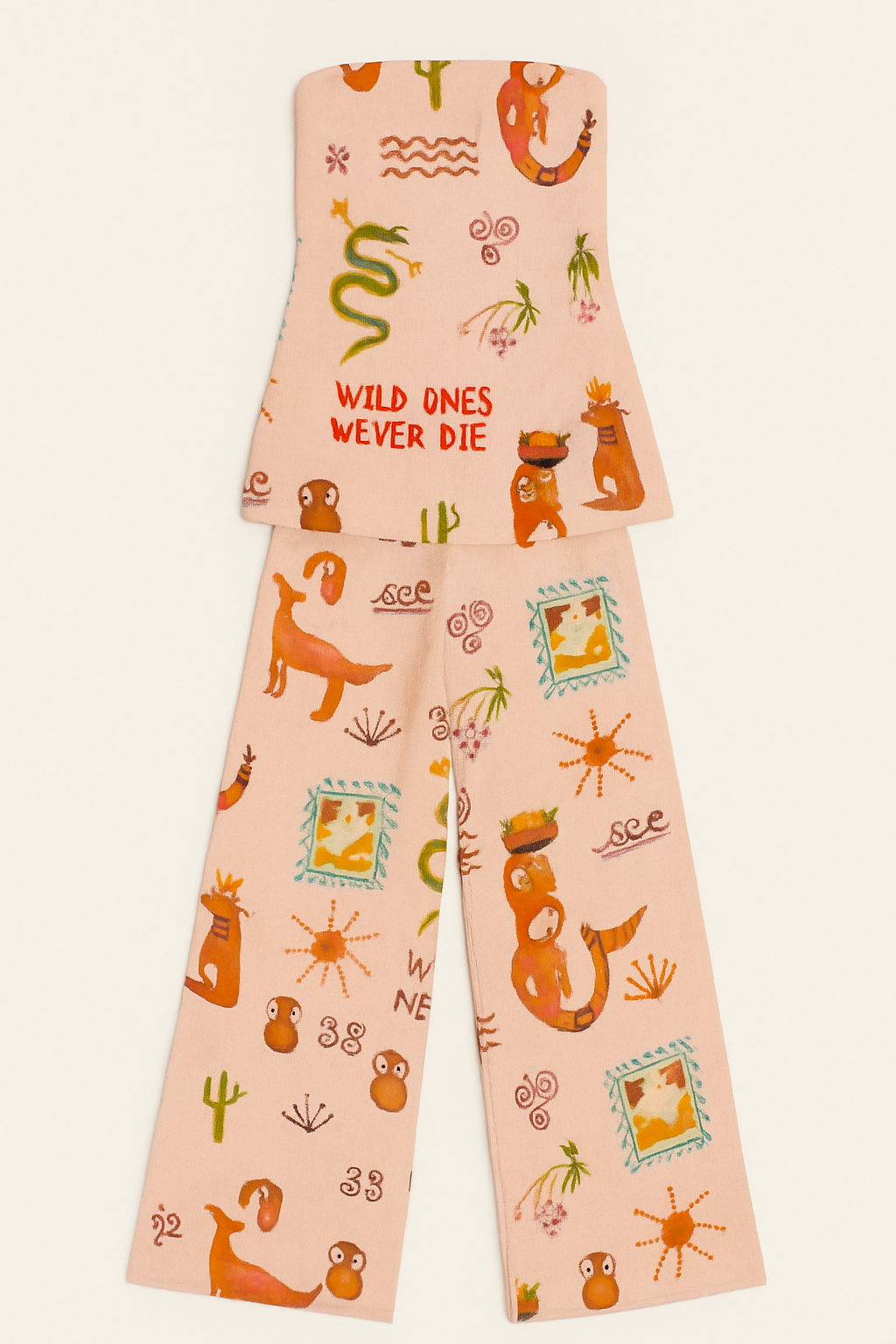 WILD ONES STRAPLESS PANT SET - By Frankie