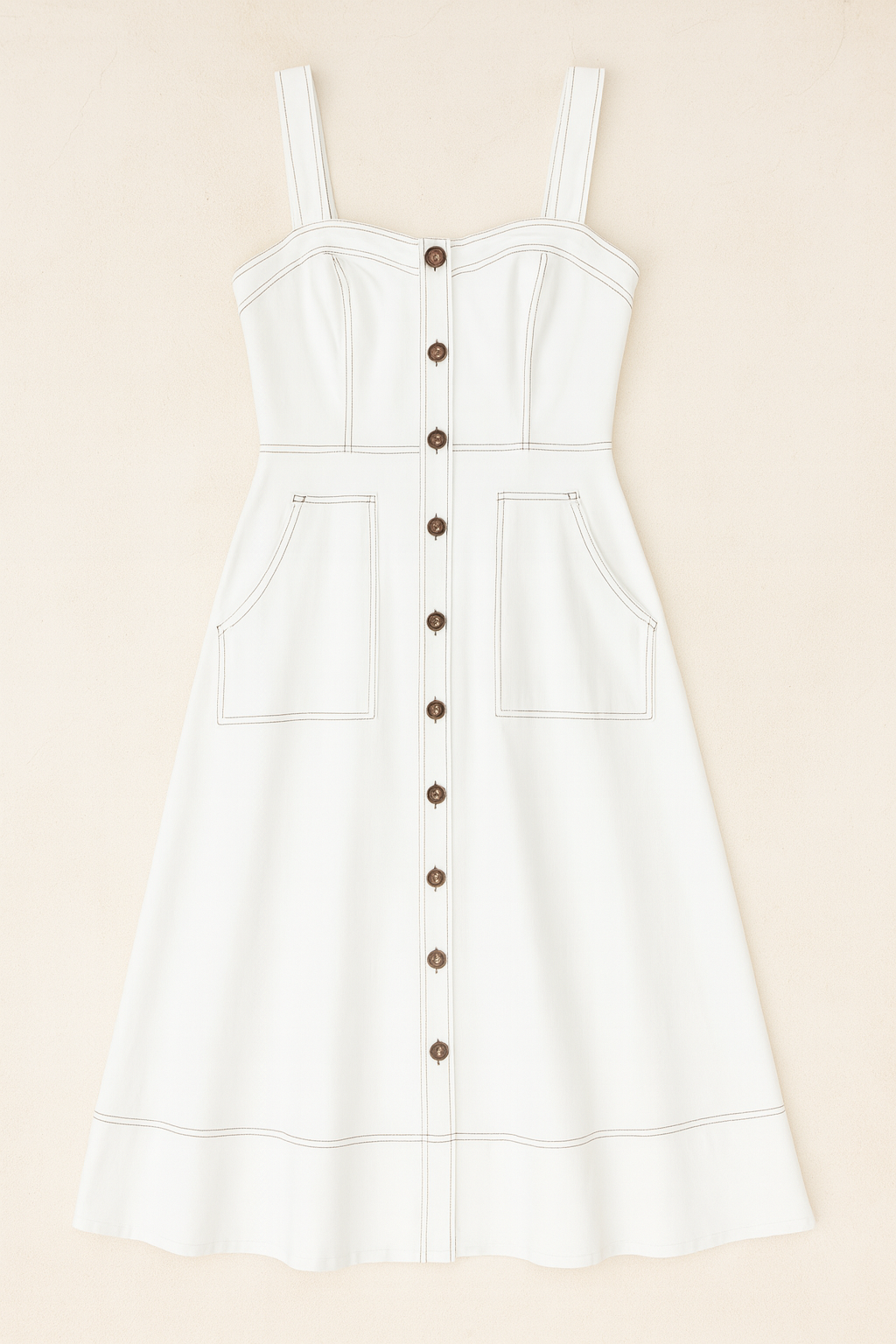 SIMI DENIM DRESS - White