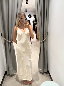 WILLA KNIT MAXI DRESS - Soft cream