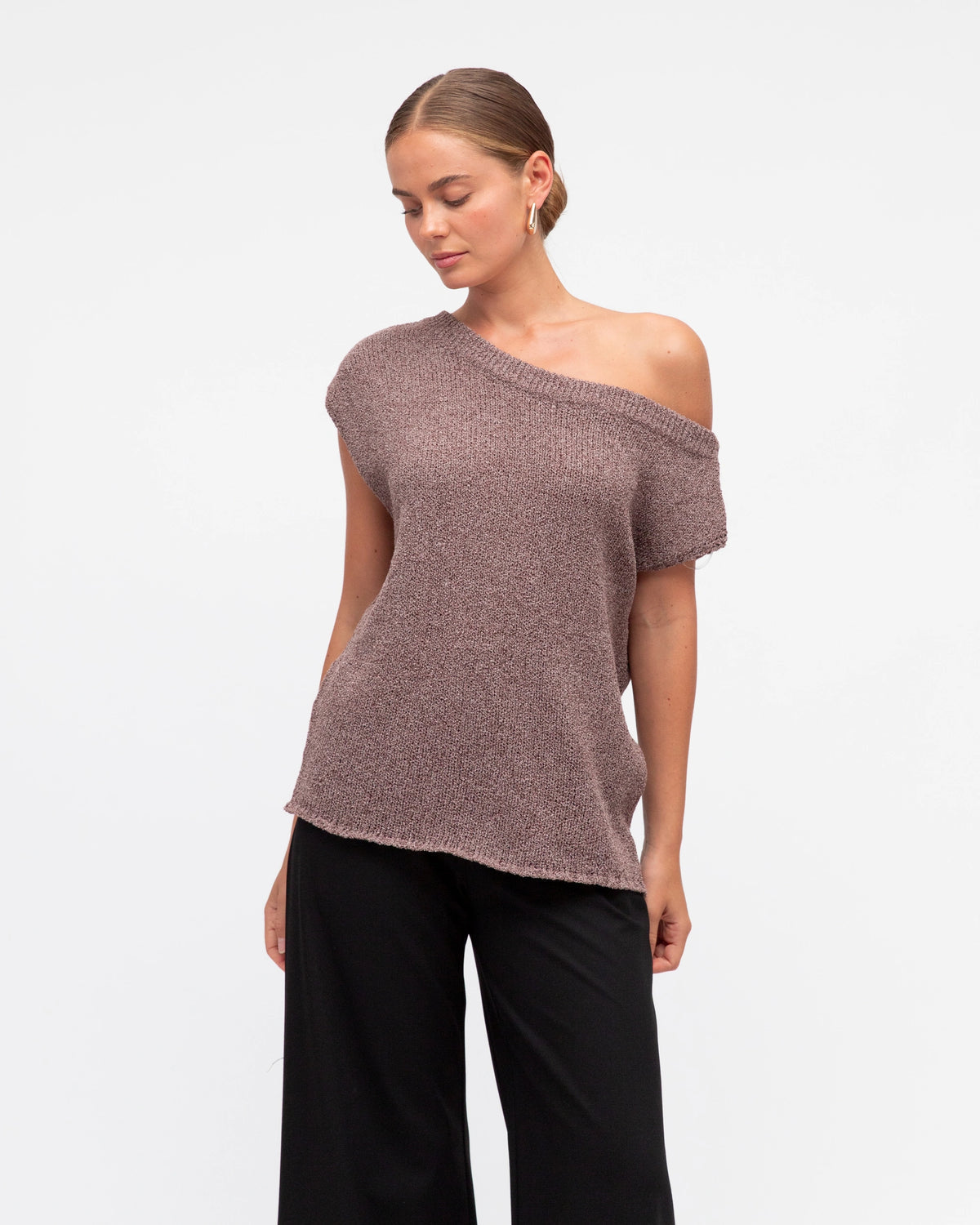 BRODIE ASYM TOP - Chocolate