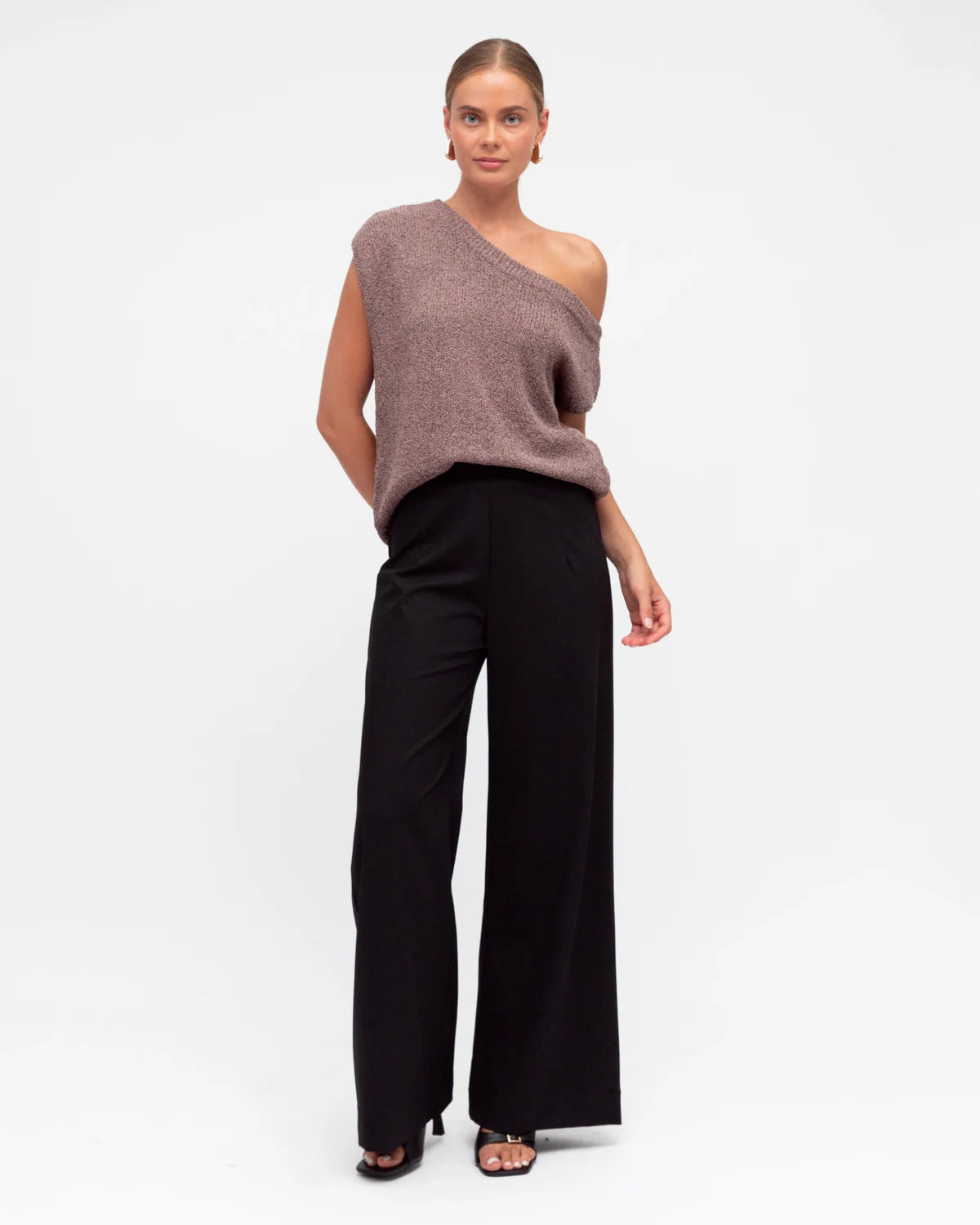 BRODIE ASYM TOP - Chocolate