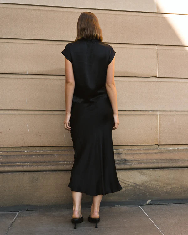 EPSOM BIAS SKIRT - Black