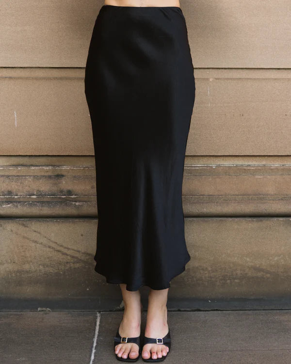 EPSOM BIAS SKIRT - Black