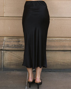 EPSOM BIAS SKIRT - Black