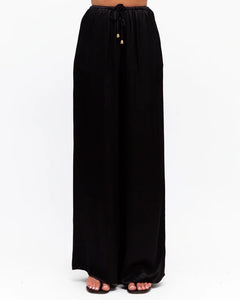 FLORENCE SATIN PANTS - Black