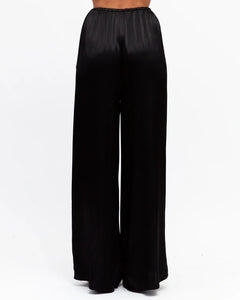 FLORENCE SATIN PANTS - Black