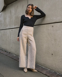 ARCHICO LINEN PANTS - Oatmeal