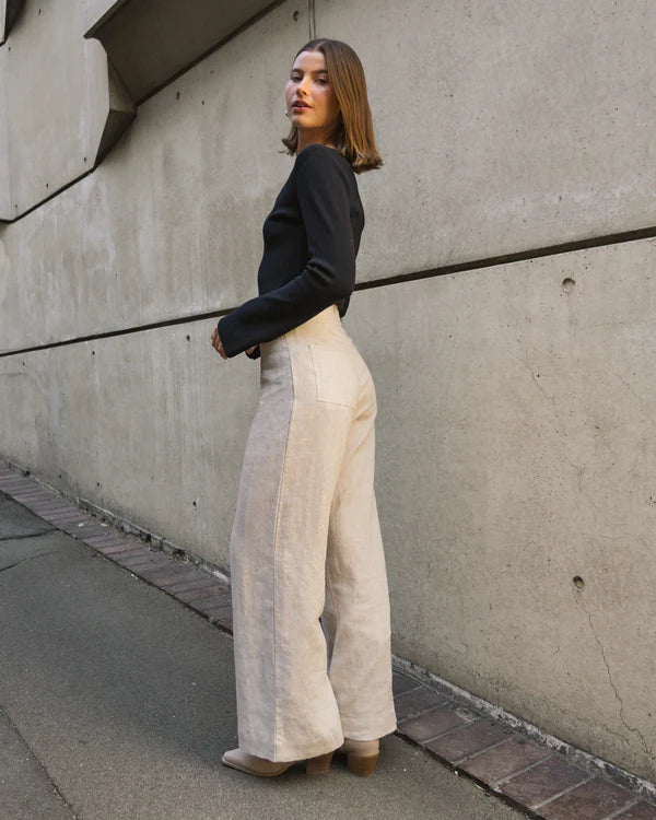 ARCHICO LINEN PANTS - Oatmeal