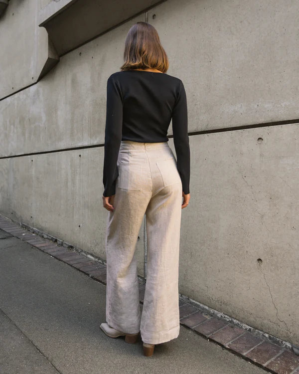 ARCHICO LINEN PANTS - Oatmeal