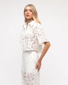 CELESTE LACE TOP - White