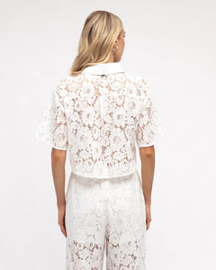 CELESTE LACE TOP - White