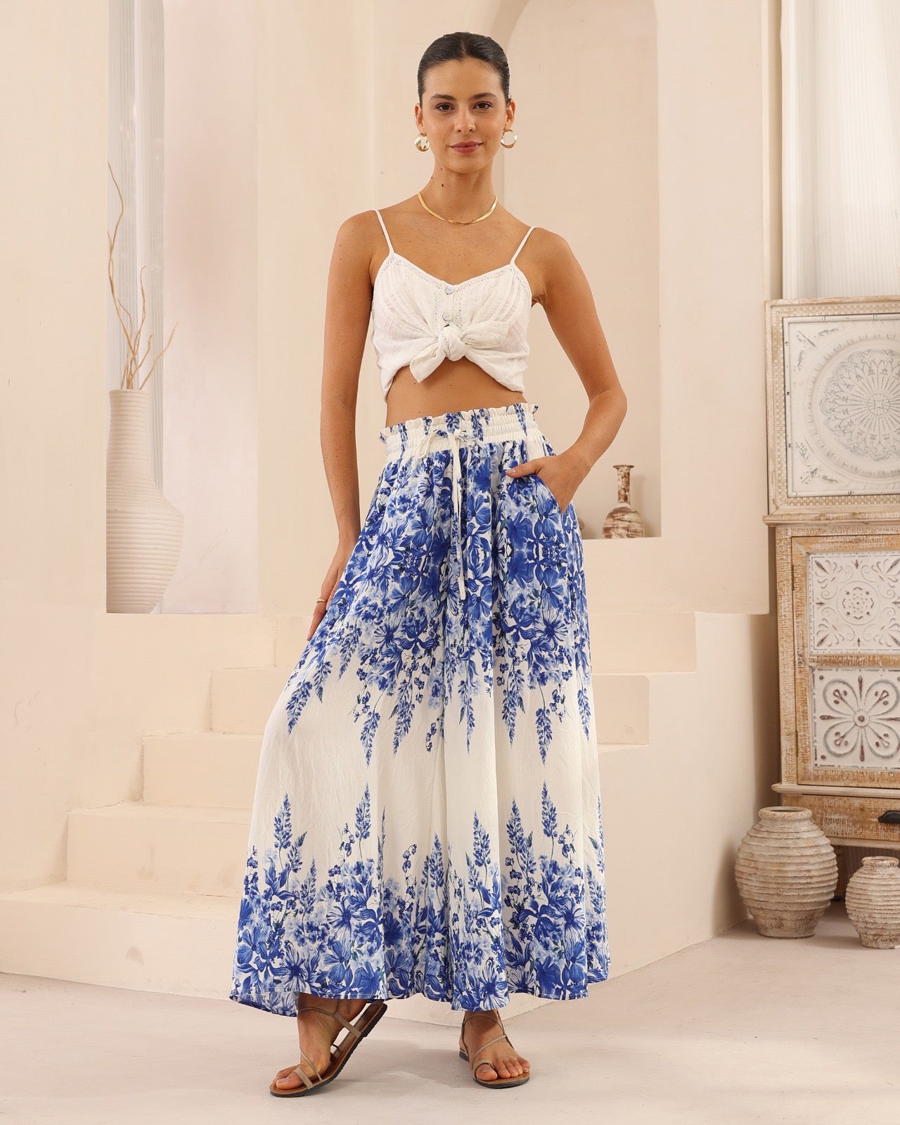 BRIANA PANTS - Blue Print