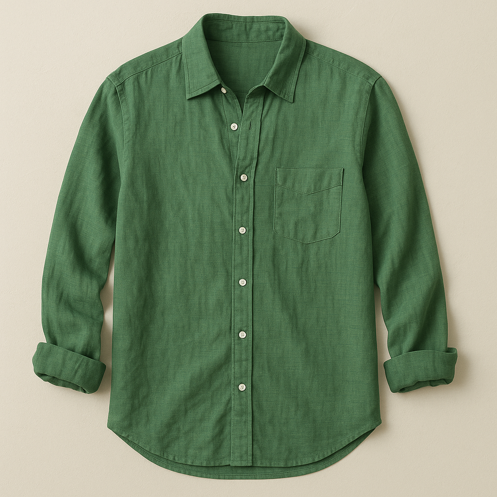 JESSICA LINEN SHIRT - Fern Green