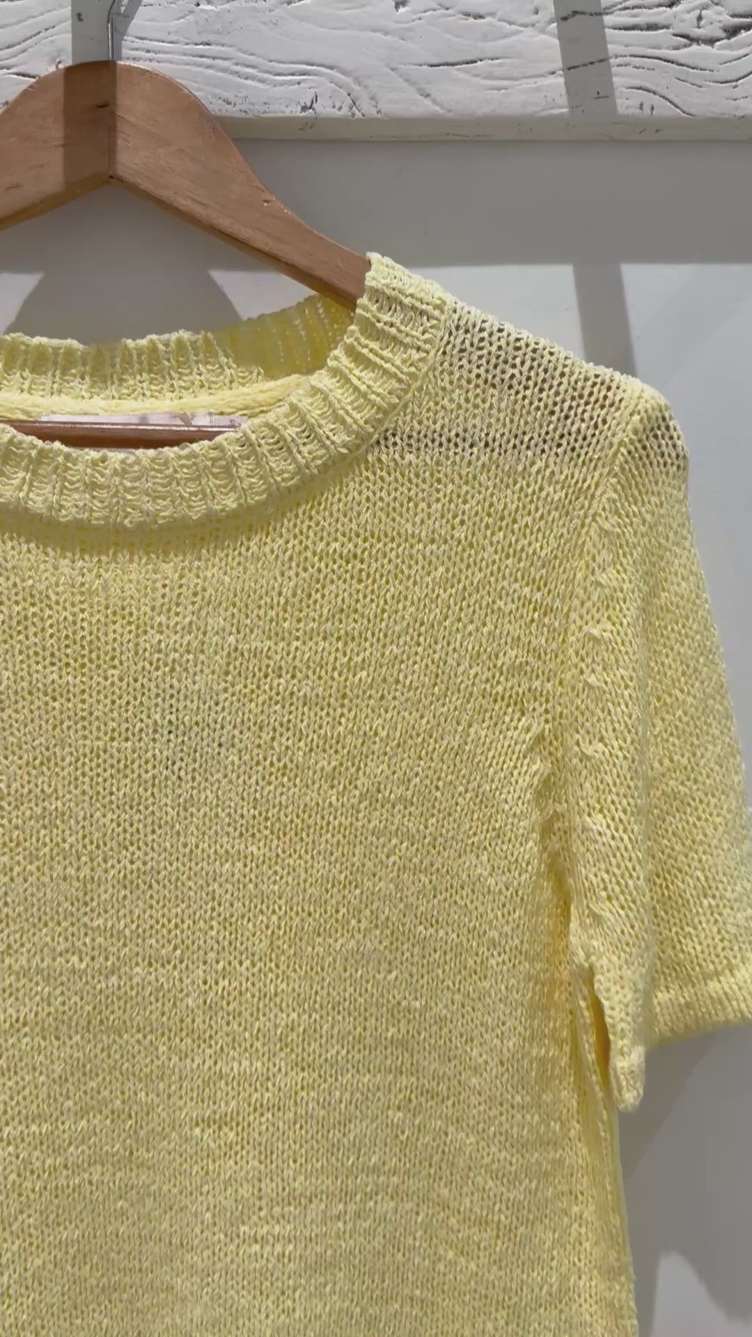 LONDON KNIT TOP - Lemon