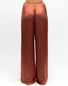 FLORENCE SATIN PANTS - Rich Copper