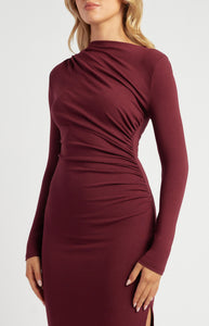 HARLOW DRESS - Merlot
